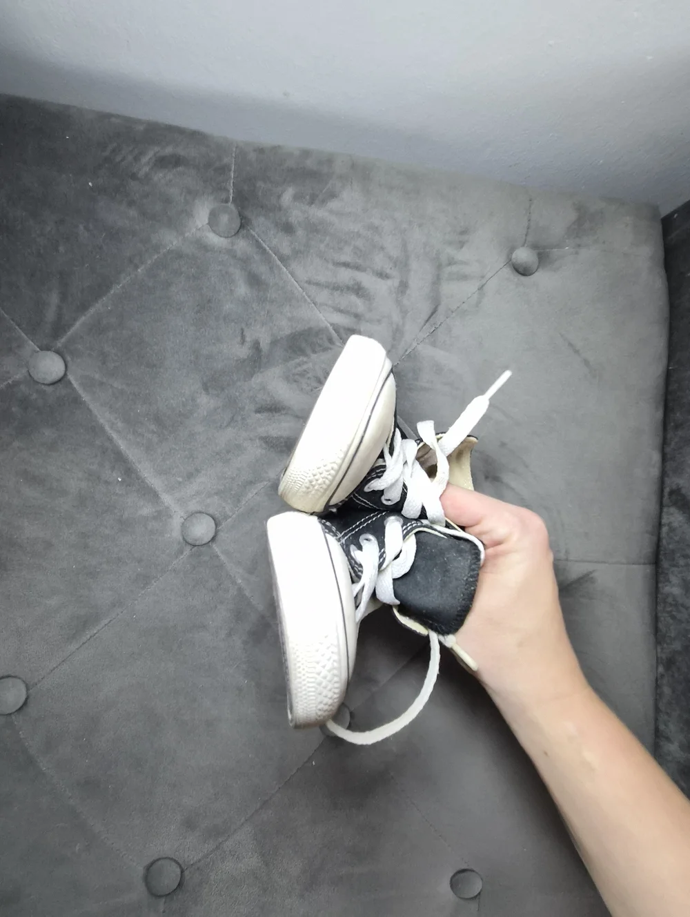 Converse Kids Black and White High-Top Sneakers 7
